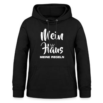 Ma maison Mes règles - propriétaire - Sweat à capuche Femme - noir - Devant - AI Model Female 172 light (172cm)
