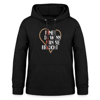 Mama Immer da wenn man sie braucht Muttertag - Frauen Hoodie - Schwarz - Vorne - AI Model Female 172 light (172cm)