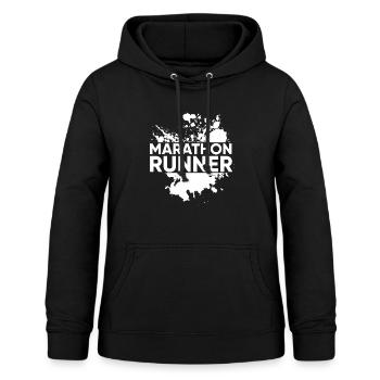 Marathon Runner - Frauen Hoodie - Schwarz - Vorne - AI Model Female 172 light (172cm)