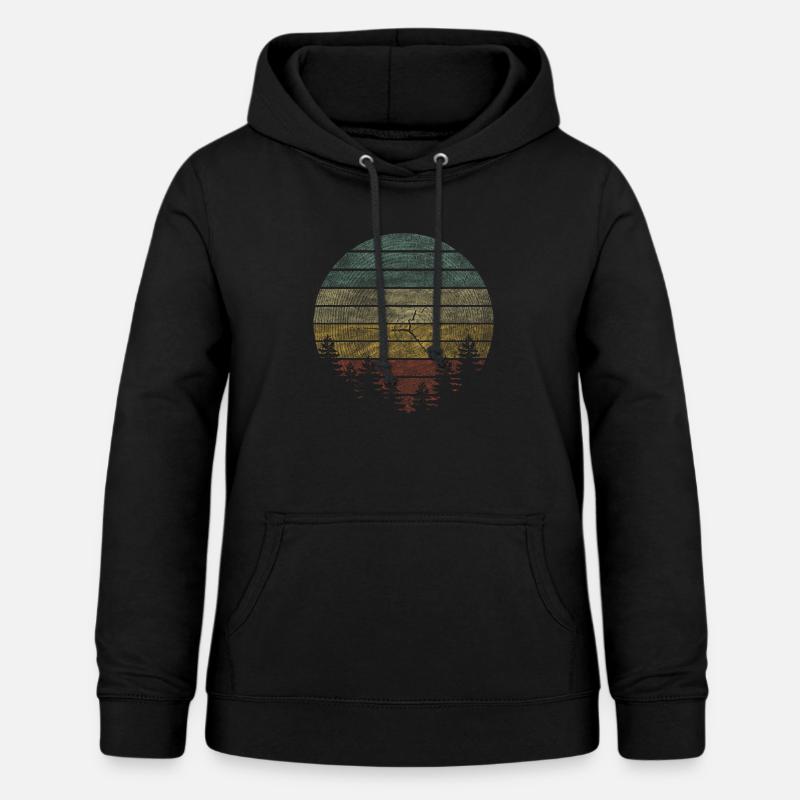 Wald und Baum - Frauen Hoodie - Schwarz
