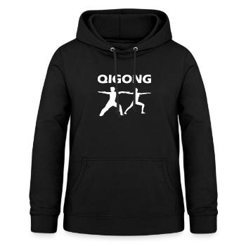 Qigong Qi Gong Mediation Kampfkunst - Frauen Hoodie - Schwarz - Vorne - AI Model Female 172 light (172cm)