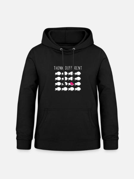 Think Different - Frauen Hoodie - Schwarz