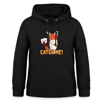 Catch Me Fox caught Doko Double Head - Women's Hoodie - black - Front - AI Model Female 172 light (172cm)