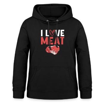 BBQ Grill Rindfleisch Liebhaber Geschenke - Frauen Hoodie - Schwarz - Vorne - AI Model Female 172 light (172cm)