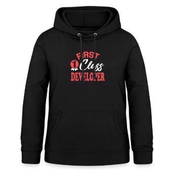 Erstklassiger Entwickler - Frauen Hoodie - Schwarz - Vorne - AI Model Female 172 light (172cm)