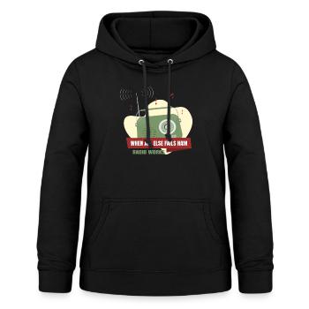 Œuvres radioamateurs - Sweat à capuche Femme - noir - Devant - AI Model Female 172 light (172cm)