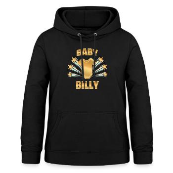 Naissance enceinte Bébé Billy - Sweat à capuche Femme - noir - Devant - AI Model Female 172 light (172cm)