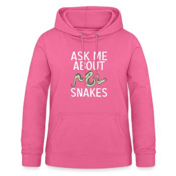 Schlange Geschenk Schlangenliebhaber - Frauen Hoodie - Pink - Vorne - AI Model Female 172 light (172cm)