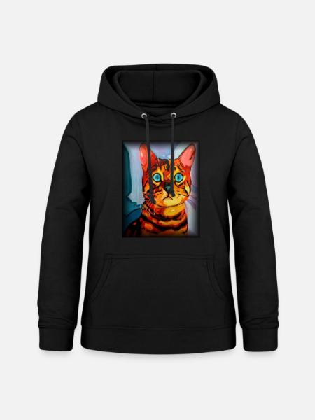 Bengalkatze - Frauen Hoodie - Schwarz