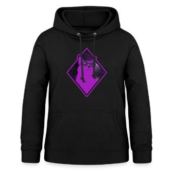 Katze Galaxy pink - Frauen Hoodie - Schwarz - Vorne - AI Model Female 172 light (172cm)