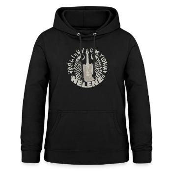 Gitarre Helene - Frauen Hoodie - Schwarz - Vorne - AI Model Female 172 light (172cm)