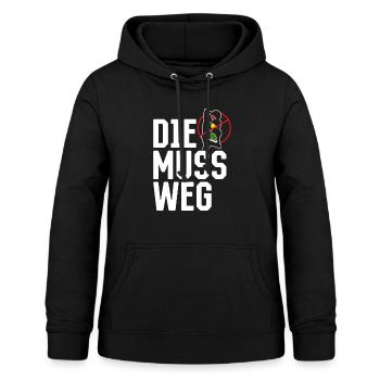Die Ampel muss weg Partei Sprüche Ampel - Frauen Hoodie - Schwarz - Vorne - AI Model Female 172 light (172cm)