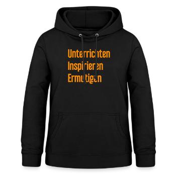 Unterrichten Inspirieren Ermutigen - Frauen Hoodie - Schwarz - Vorne - AI Model Female 172 light (172cm)