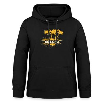Antalya comme une fête - Sweat à capuche Femme - noir - Devant - AI Model Female 172 light (172cm)