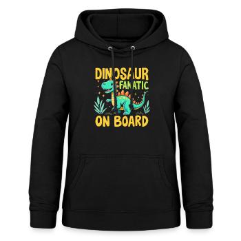 Dinosaur Party Decorations - Women's Hoodie - black - Front - AI Model Female 172 light (172cm)