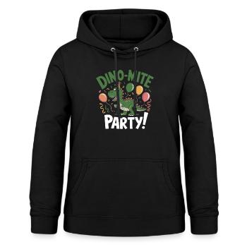 Dinosaur Party Decorations - Women's Hoodie - black - Front - AI Model Female 172 light (172cm)