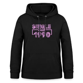 1990 - Women's Hoodie - black - Front - AI Model Female 172 light (172cm)