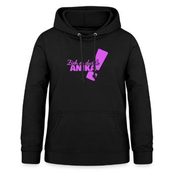 Vorname Anika - Frauen Hoodie - Schwarz - Vorne - AI Model Female 172 light (172cm)