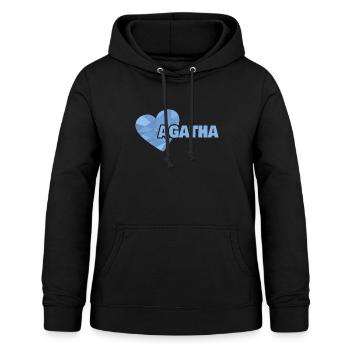 Agatha - Women's Hoodie - black - Front - AI Model Female 172 light (172cm)