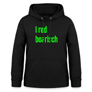 I red boarisch - Frauen Hoodie - Schwarz - Vorne - AI Model Female 172 light (172cm)