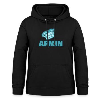 Krone Armin - Frauen Hoodie - Schwarz - Vorne - AI Model Female 172 light (172cm)