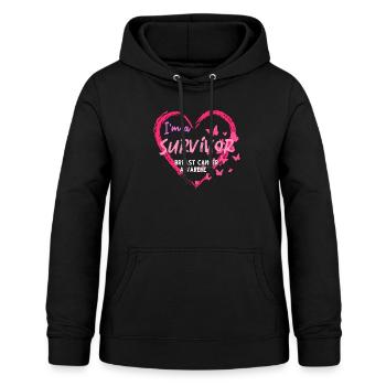 Je suis un survivant du cancer du sein - Sweat à capuche Femme - noir - Devant - AI Model Female 172 light (172cm)