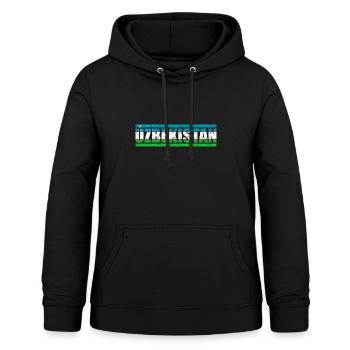Usbekistan - Frauen Hoodie - Schwarz - Vorne - AI Model Female 172 light (172cm)