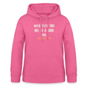 Lincoln Zitat - Frauen Hoodie - Pink - Vorne - AI Model Female 172 light (172cm)