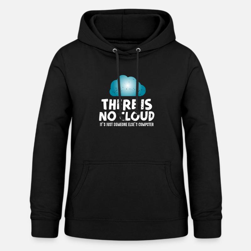 Aucun programmeur d'humour en informatique en nuage - Sweat à capuche Femme - noir