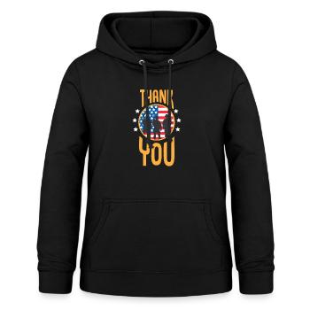 US Soldat Veteran Patriot Amerika - Frauen Hoodie - Schwarz - Vorne - AI Model Female 172 light (172cm)