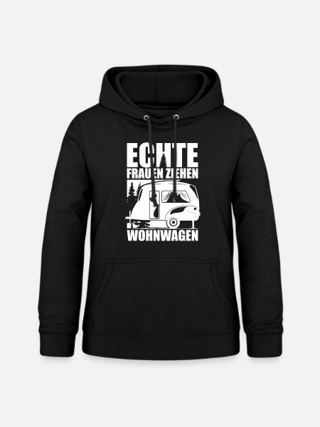 Wohnwagen Camping Geschenk - Frauen Hoodie - Schwarz