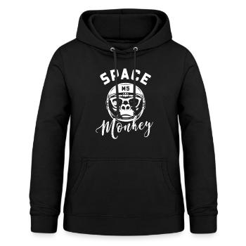Space Monkey - Sweat à capuche Femme - noir - Devant - AI Model Female 172 light (172cm)