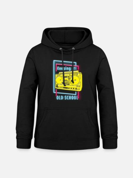 Uv Techno House - Frauen Hoodie - Schwarz