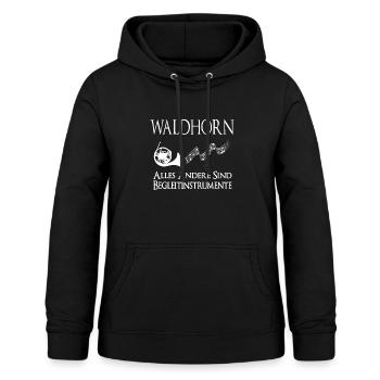 Waldhorn Hornspieler Waldhorn-Spieler - Frauen Hoodie - Schwarz - Vorne - AI Model Female 172 light (172cm)
