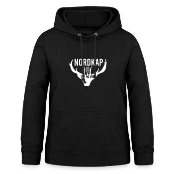 Nordkap Reise Norwegen Nordlichter - Frauen Hoodie - Schwarz - Vorne - AI Model Female 172 light (172cm)