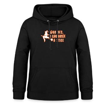 Why yes, i can drive a stick - Halloween Hexen - Frauen Hoodie - Schwarz - Vorne - AI Model Female 172 light (172cm)