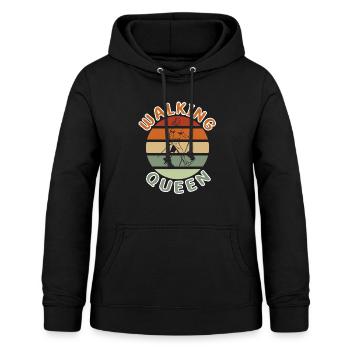 Retro Nordic Walking Queen - Running - Women's Hoodie - black - Front - AI Model Female 172 light (172cm)
