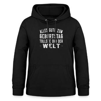 Alles Gute zum Geburtstag tollste Omi der Welt - Frauen Hoodie - Schwarz - Vorne - AI Model Female 172 light (172cm)