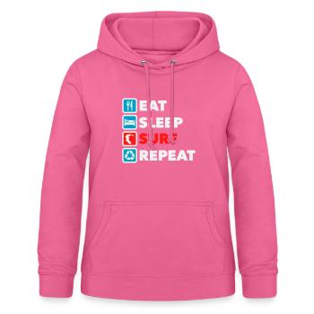 Eat Sleep Surf Repeat - Women's Hoodie - pink - Front - AI Model Female 172 light (172cm)