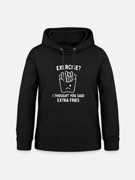 Extra Fries Frustration - Frauen Hoodie - Schwarz