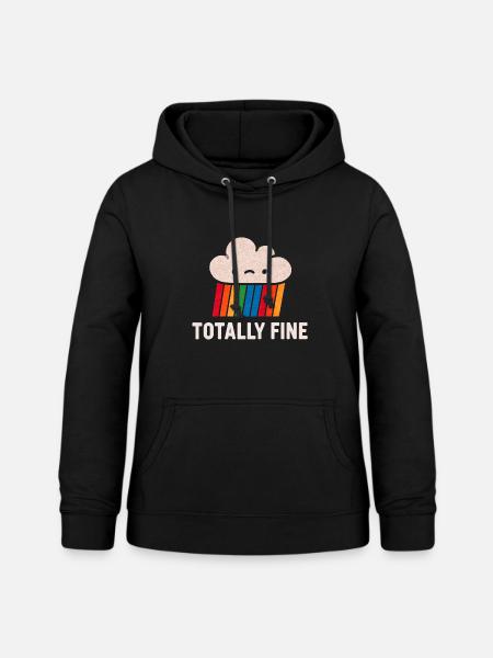 Regenbogen-Muffin mit Wolkenkopf - Frauen Hoodie - Schwarz