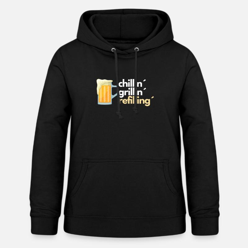 chillin grillin refilling - Women's Hoodie - black