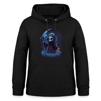 Faucheuse mignonne dans un style gothique alternatif - Sweat à capuche Femme - noir - Devant - AI Model Female 172 light (172cm)