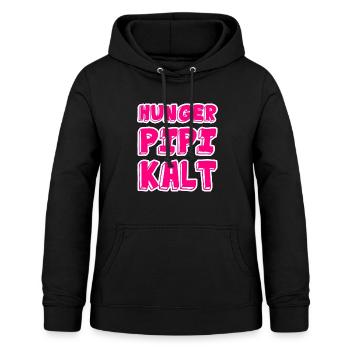 Hunger Pipi Kalt - Frauen Hoodie - Schwarz - Vorne - AI Model Female 172 light (172cm)