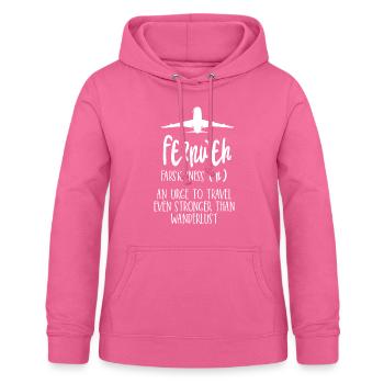 Travel Urlaub - Frauen Hoodie - Pink - Vorne - AI Model Female 172 light (172cm)
