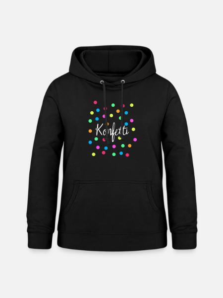 Konfetti - Frauen Hoodie - Schwarz