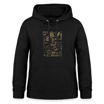 Physik Mathe Chemie Biologie Astronomie Geschenk - Frauen Hoodie - Schwarz - Vorne - AI Model Female 172 light (172cm)