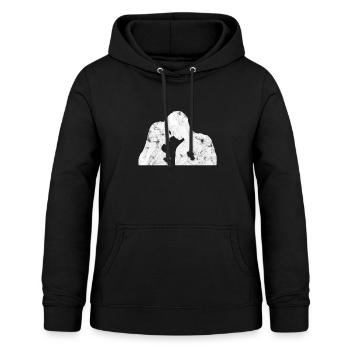 Liebe Paar - Frauen Hoodie - Schwarz - Vorne - AI Model Female 172 light (172cm)