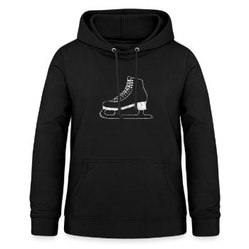 Schlittschuh - Frauen Hoodie - Schwarz - Vorne - AI Model Female 172 light (172cm)