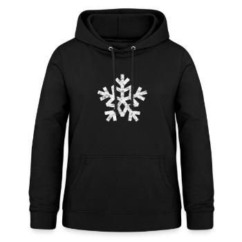 Schnee - Frauen Hoodie - Schwarz - Vorne - AI Model Female 172 light (172cm)